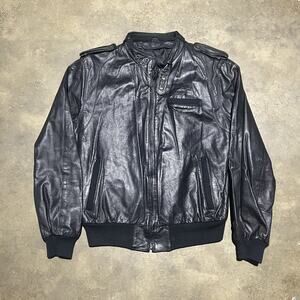 Vintage 80s Black Grunge Leather Jacket